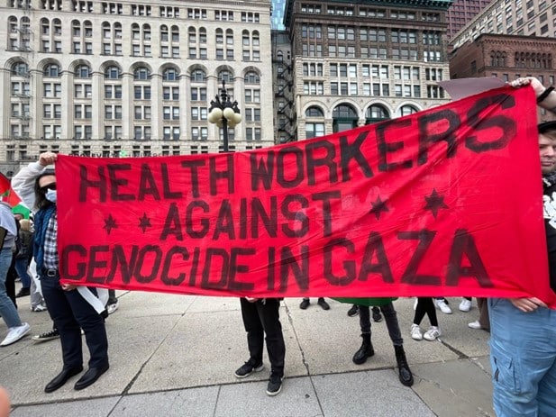 Informations socialisme: Les travailleurs de la santé sont aux côtés de la Palestine